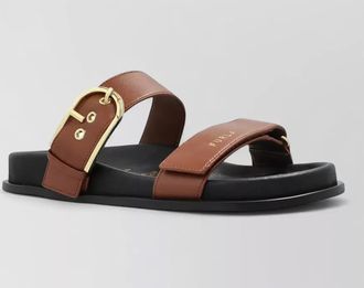 Furla sandal open toe flat sole dual strap