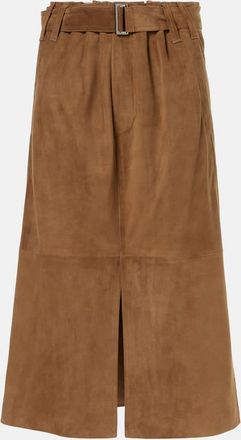 Brunello Cucinelli Gonna midi in suede