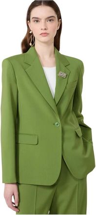 Max Mara Lamina Blazer - Dames - Blazers - Groen - 2XL - Jassen