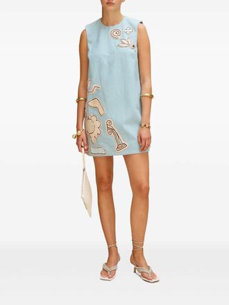 Alemais Azar mini-jurk - Blauw