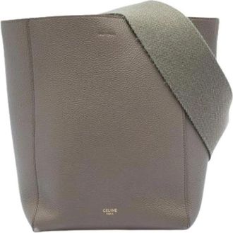Celine Pre-owned Seau Sangle - Dames - Vintage Tas - Grijs - ONE Size - Leer - Vintage