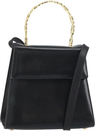 Ferragamo Pre-owned Leren Handtas - Dames - Vintage Handtas - Zwart - ONE Size - Leer - Vintage