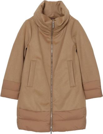 Moorer Soraya-Le Wool-Cashmere Down Coat Camel