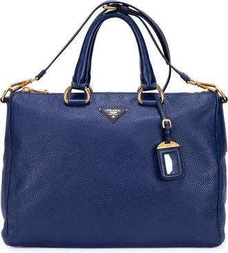 Prada Pre-owned Womens Shopping Tote Shoulder Bag - Grey - One Size