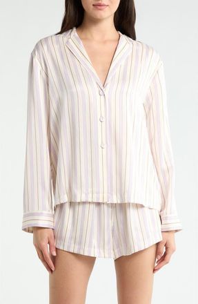 Lunya Washable Silk Short Pajamas in Wisteria Stripe at Nordstrom, Size X-Small