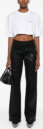 Givenchy Womens Crewneck T-shirt - White Cotton - Size Small