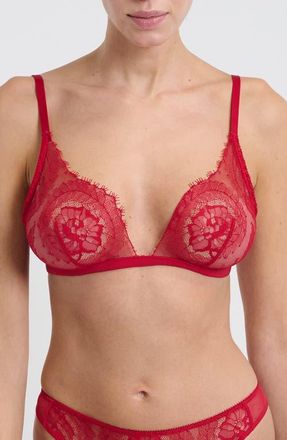 Etam Iconique Triangle Bra in Red at Nordstrom, Size X-Large