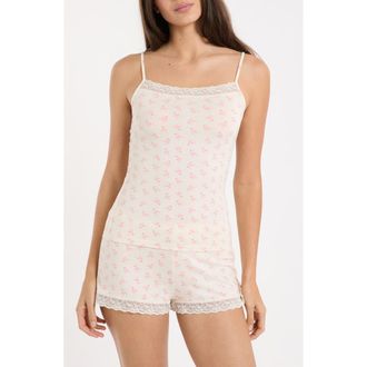 Etam Kitty Lace Trim Camisole in Pink at Nordstrom, Size X-Small