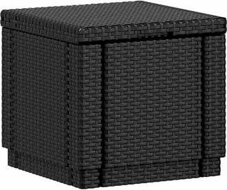 Allibert Mesa C&uacute;bica Allibert Jardin Imitaci&oacute;n Rat&aacute;n Trenzado Con Espacio De Almacenamiento De 60 L - 42x42x39 Cm - Grafito