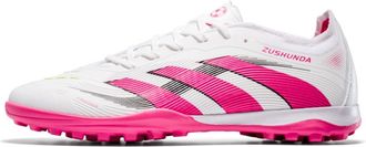 Generic Breathable Lightweight Low-Top Soccer Shoes for Men Youth with Long Studs Comfortable Durable Football Cleats, Broken Nails -- White Rose Red, 4.5 UK