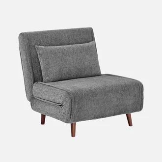 Sweeek Sill&oacute;n Cama Convertible De Chenilla Con Patas De Madera