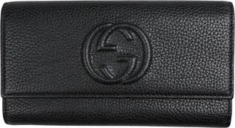 Gucci Black Leather Long Wallet (Bi-Fold) (Pre-Owned)