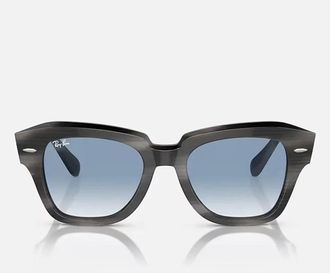 Ray-Ban Sunglasses, unisex, Gray, 49 MM, Square Style Sunglasses State Street Rb2186