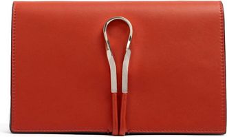 Giada Womens Leather Clutch Bag In Red
