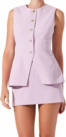 Astr Dilone Vest Mini Dress In Purple