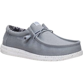 Hey Dude Mens Wally Stretch Slip On Shoes In Light Grey