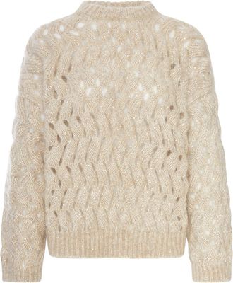 Brunello Cucinelli DAZZLING ZIGZAG CABLE SWEATER - Brunello Cucinelli - Woman