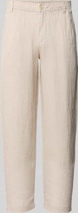 Jack & Jones Leinenhose mit Eingrifftaschen Modell KARL LAWRENCE in Beige, Gr&ouml;&szlig;e XXL