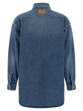 Moschino Heart-Detail Denim Shirt - Blue