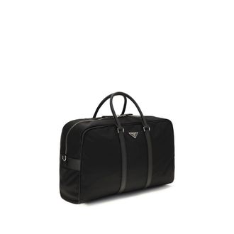 Prada Mens Black Recycled Polyamide Luggage And Travel Bag