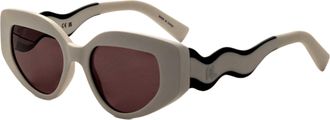 Karl Lagerfeld Womens 53mm White Sunglasses KL6144S-101