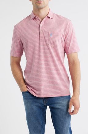 Johnnie-O Ryan Stripe Polo in Autumn at Nordstrom, Size Xx-Large
