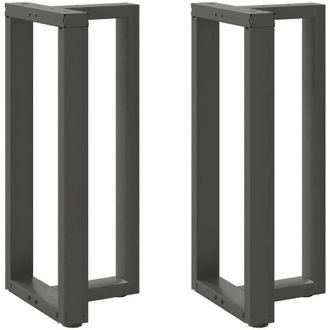 vidaXL Patas Para Mesa De Bar En Forma De T (2 Unidades), Antracita, 50 X 35 X (90-91) Cm, Acero Vidaxl