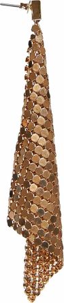 Paco Rabanne Womens Earrings Pixel Flow Gold Chainmail Brass