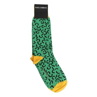 Dolce & Gabbana Calcetines Accesorios Abstractos de Media Pantorrilla - Accessories - Hombre - Verde - ONE SIZE