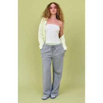 Florence By Mills Cozy Crush Wide Leg Sweatpants in Heather Grey at Nordstrom, Size Xx-Large