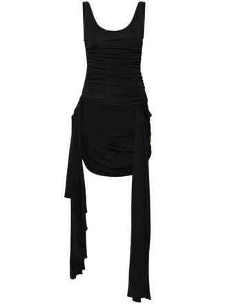 MUGLER draped mini dress - Black