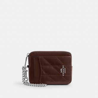 Coach Zip Card Case With Quilting