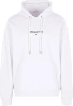 Off-white Statement Skate Hoodie White - Black