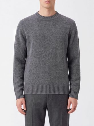 KANGRA Maglia girocollo in misto lana e cashmere con bordi a costine