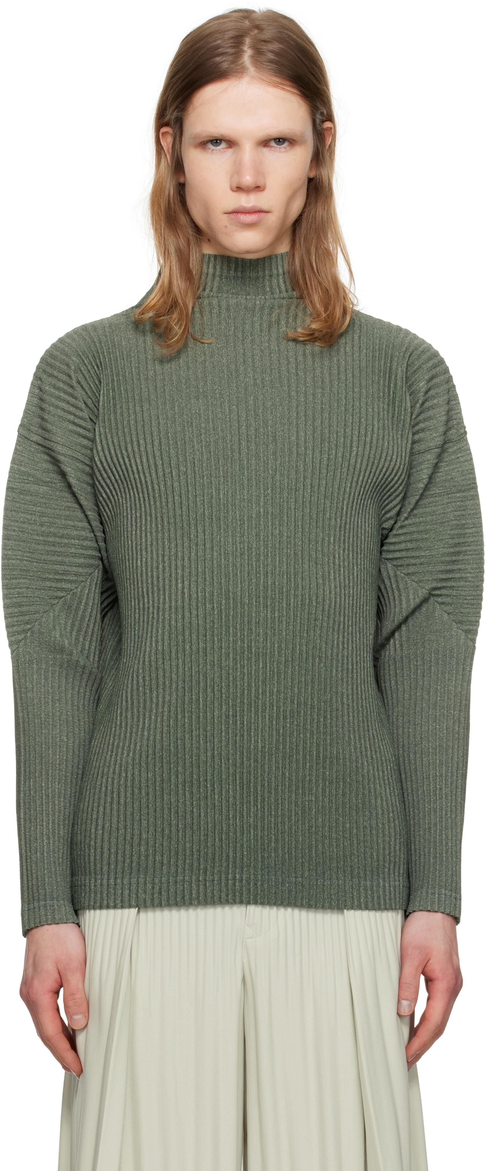 KNIT MIYAKE ISSEY HOMME INLAID PLISSÉ