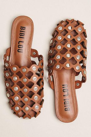 Bibi Lou Grommet Studded Mules