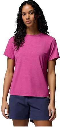 Columbia Csc Soft Stretch Short Sleeve T-Shirts Womens Clothing Fuchsia Heather : 2XL, Elastane/Polyester/Rayon
