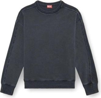 Diesel Mannen Ronde Hals T-shirt - Heren - Sweatshirts - Grijs - S - Katoen - Hoodies & sweatvesten