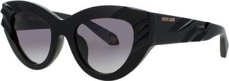 Roberto Cavalli Ladies Black Rectangular Sunglasses RCSRC009V0700