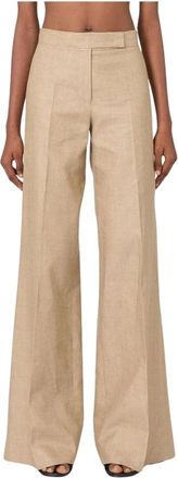 Max Mara Dames, Broeken, Bruin, Maat: M