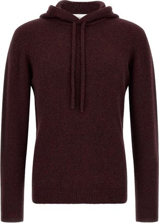 Roberto Collina Hoodies & sweatvesten, Heren, Rood, 2Xl, Wol, Hooded Sweater