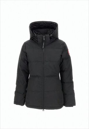 Canada Goose Down Coat With High Collar And Quilted Design