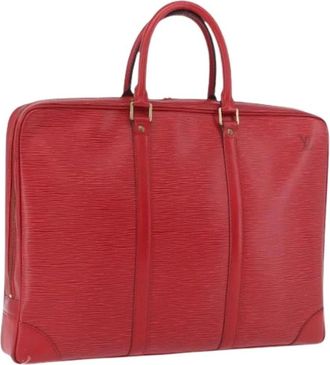 Louis Vuitton Pre-owned Handbags, female, Red, Size: ONE SIZE Pre-owned Epi Leather Business Bag