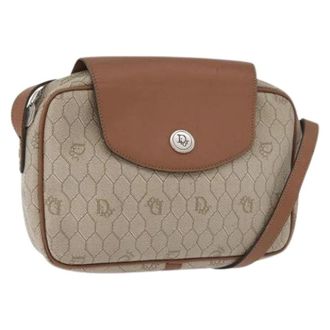 Dior Pre-owned Vintage Schoudertas - Dames - Pre-owned - Beige - Maat: ONE Size Leer