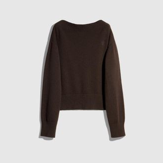 Gucci Knit Cashmere Sweater With Embroidery, Brown