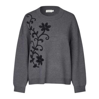 Masai Ma Fanyana - Dames - Ronde hals truien - Grijs - 2XL - Wol - Truien & Vesten