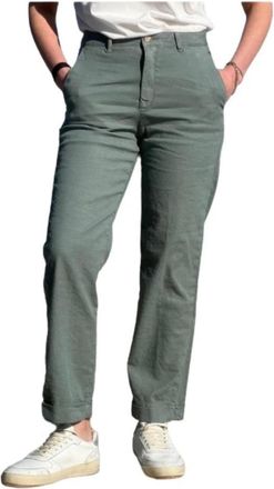 Islow Miles Straight Broeken - Dames - Straight fit broeken - Groen - W29 - Katoen - Broeken