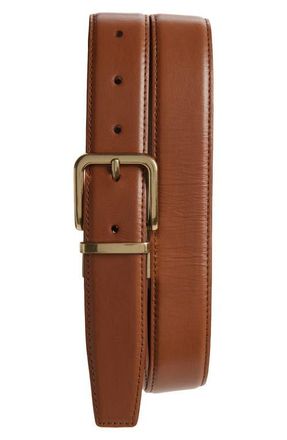 Vince Alex Reversible Leather Belt in Saddle/Cacao Brown at Nordstrom, Size 38
