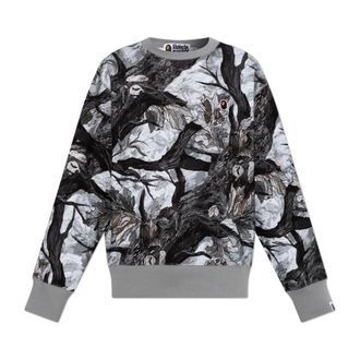 A Bathing Ape Sweatshirts, female, Gray, Size: M Sweatshirt with print