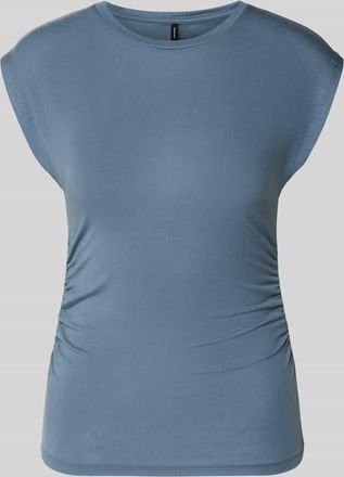 Vero Moda Slim Fit T-Shirt aus Lyocell-Mix Modell AVASARAH in Rauchblau, Gr&ouml;&szlig;e XL